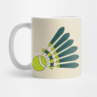 Feathered Badminton Shuttlecock (Green) Racquet Badminton Asian Sport Mug